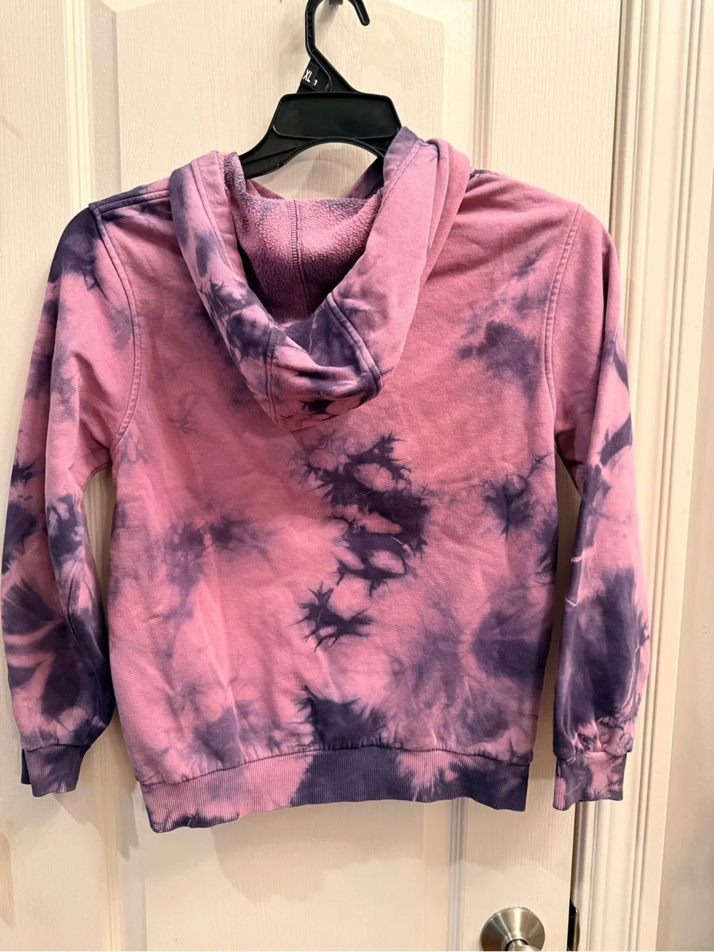 Nike Pink and Purple Tie-Dye Pullover Hoodie. Girls size Large